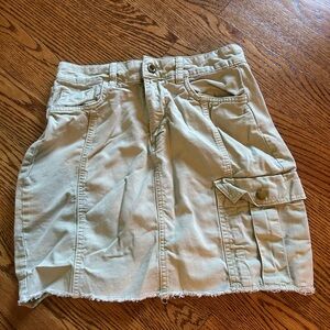 Zara Light Khaki Mini Skirt